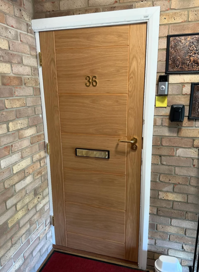 Oak door installation in South London part 2